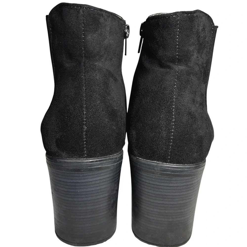 Pierre Dumas Platform Chelsea Ankle Boots black‎ Women's Chunky Heel Size 10